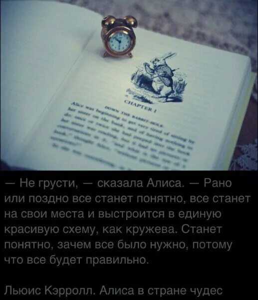 Все выстроится в кружева и станет понятно. Не грусти сказала алиса рано или поздно все. не грусти сказала алиса. рано или поздно все станет на свои места. рано или поздно все станет понятно.