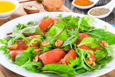 Красная рыба лист салата рецепт