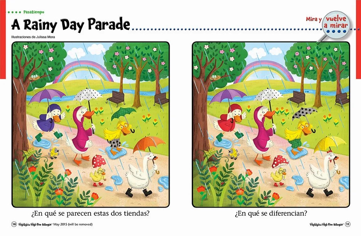 Spot the difference look and write