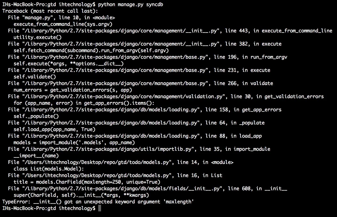 Unexpected keyword argument executable path