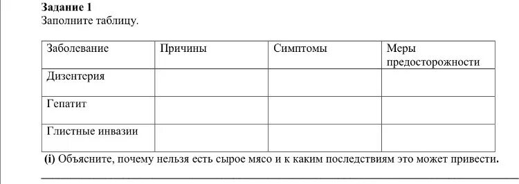 Заполните таблицу заболевания симптомы профилактика. Заполните таблицу заболевание. заполните таблицу: № заболевание тема беседы.
