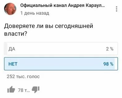 Не доверяют властям