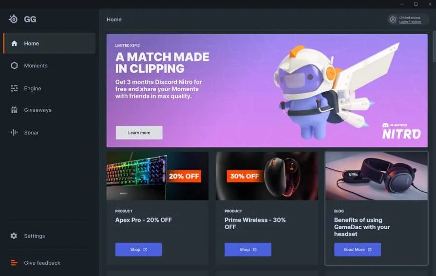 Как получить discord nitro opera gx. Steelseries nitro. steelseries gg. epic games нитро бесплатно. стилсериес дискорд нитро 1 месяц.