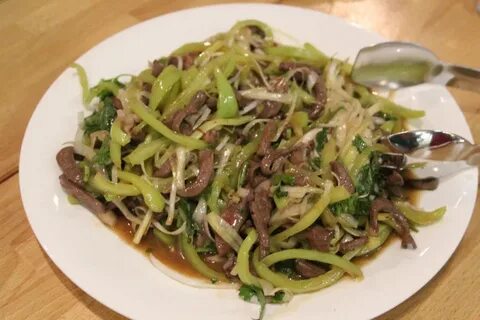 Мясо с зеленой редькой