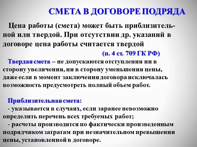 Договор подряда. Смета к договору подряда. Приблизительная и твердая смета в договоре подряда. Твердая смета в договоре подряда. Цена не подлежит изменению