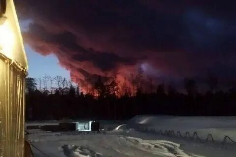 Пожар газовое месторождение