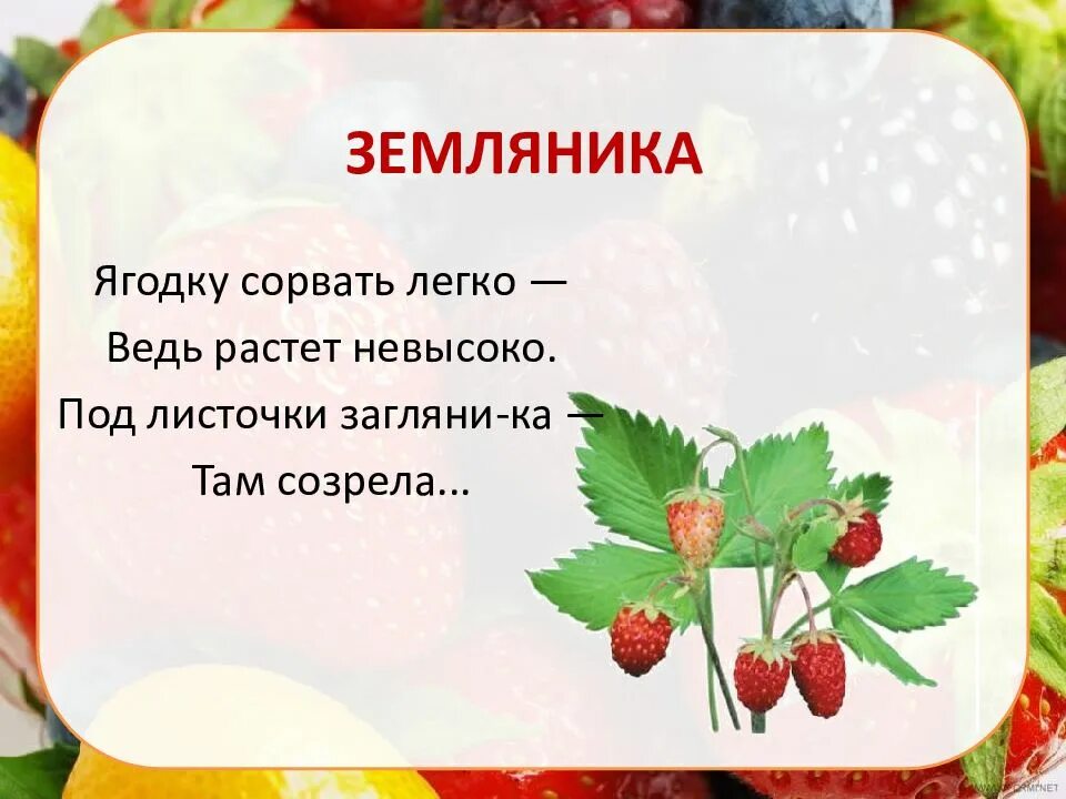 Землянику часть речи. Загадка про землянику. Загадка про землянику для детей. Стишки про клубнику. Загадка про клубнику.