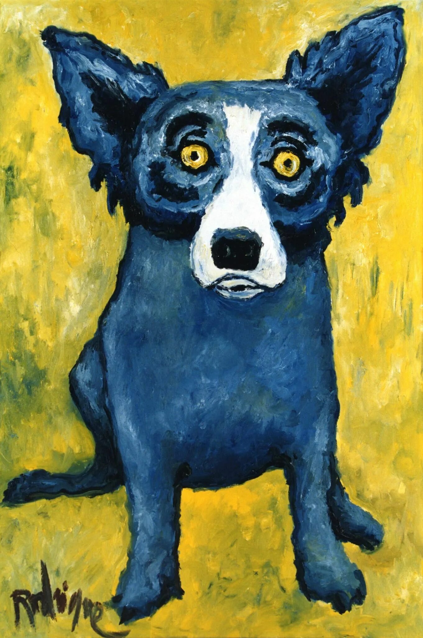 Глаза голубой собаки читать. Джордж Родригес голубая собака. Картина синяя собака. Темно синяя собака. Картина с синей собакой.
