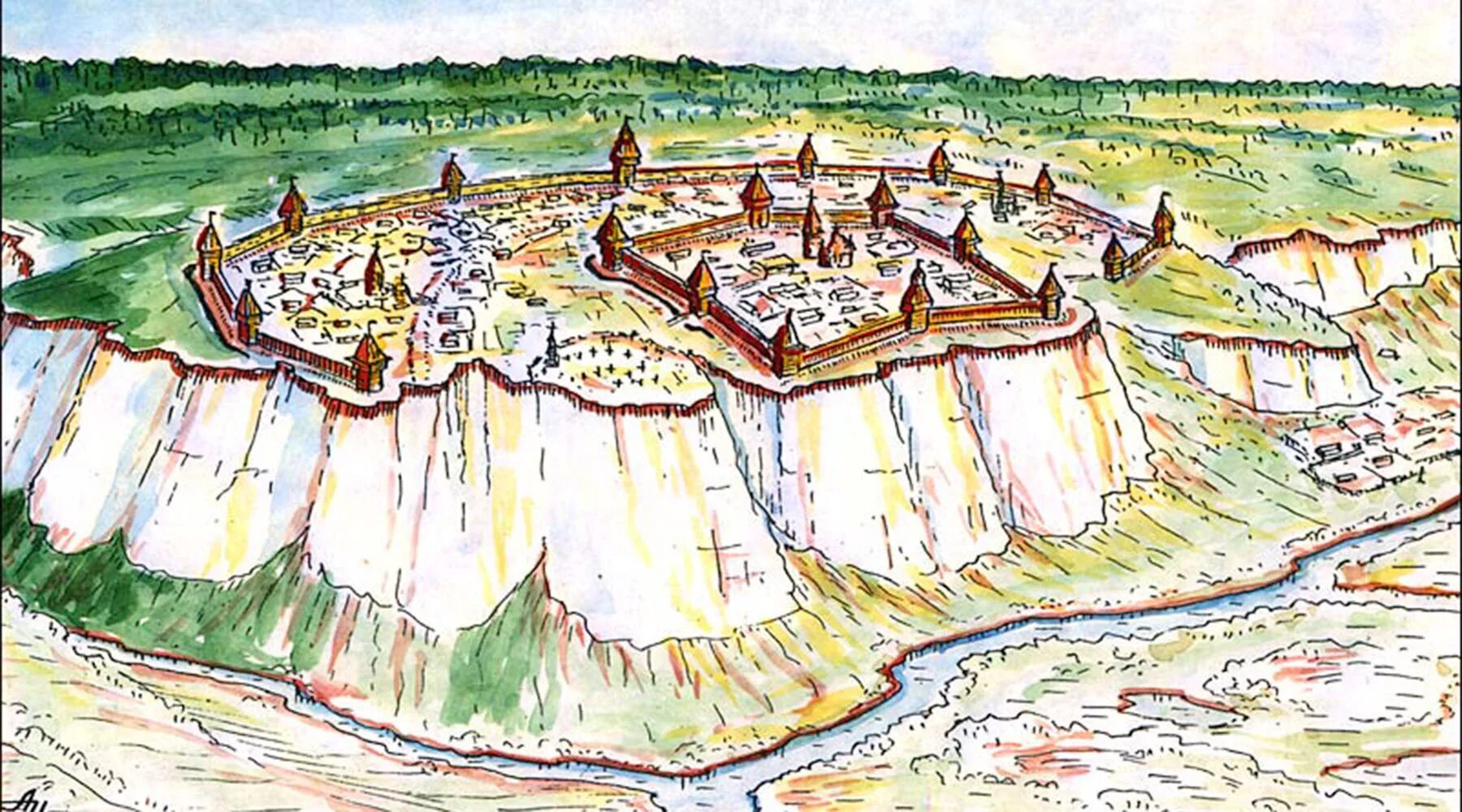 Белгородская крепость в 17 веке. Город крепость Белгород. Белгородская крепость на меловой горе. Крепость Белгород 16 век.