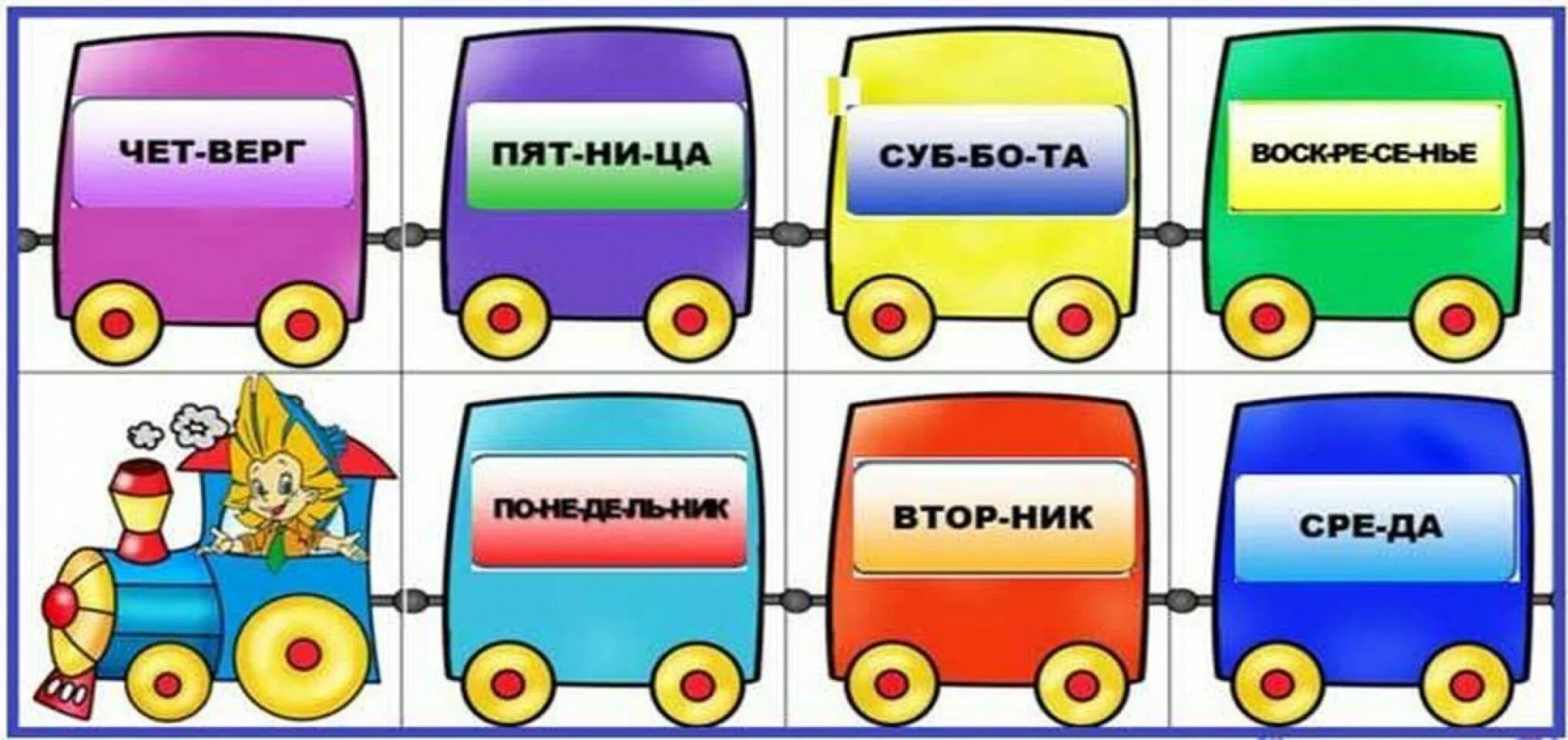 Повторяй дни недели. Дни недели. Дни недели для детей. Учим дни недели. Карточки с изображением дней недели.