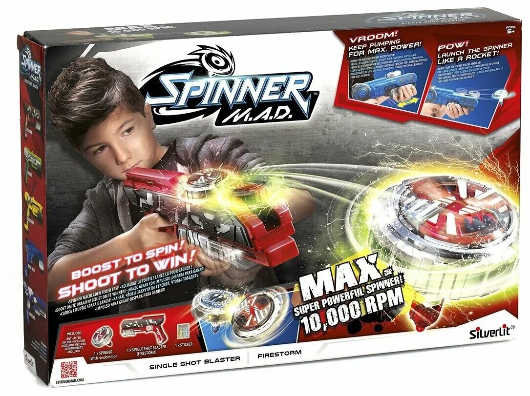 Spin blaster. Spinner Mad одиночный бластер. Бластер с волчками. Волчек бластер. Бластер для запуска волчка.