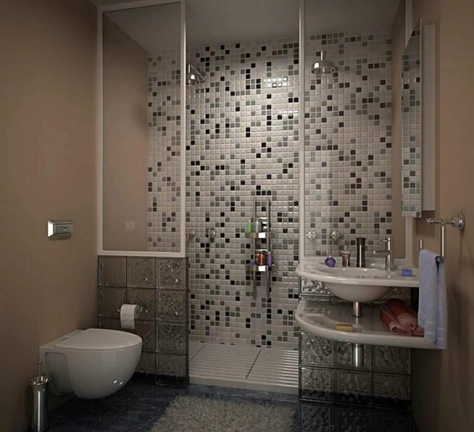Какую плитку использовать в ванной. Мозаика для ванной. Плитка для ванной комнаты мозайка. Мозаика в интерьере ванной комнаты. Отделка ванной мозаикой.