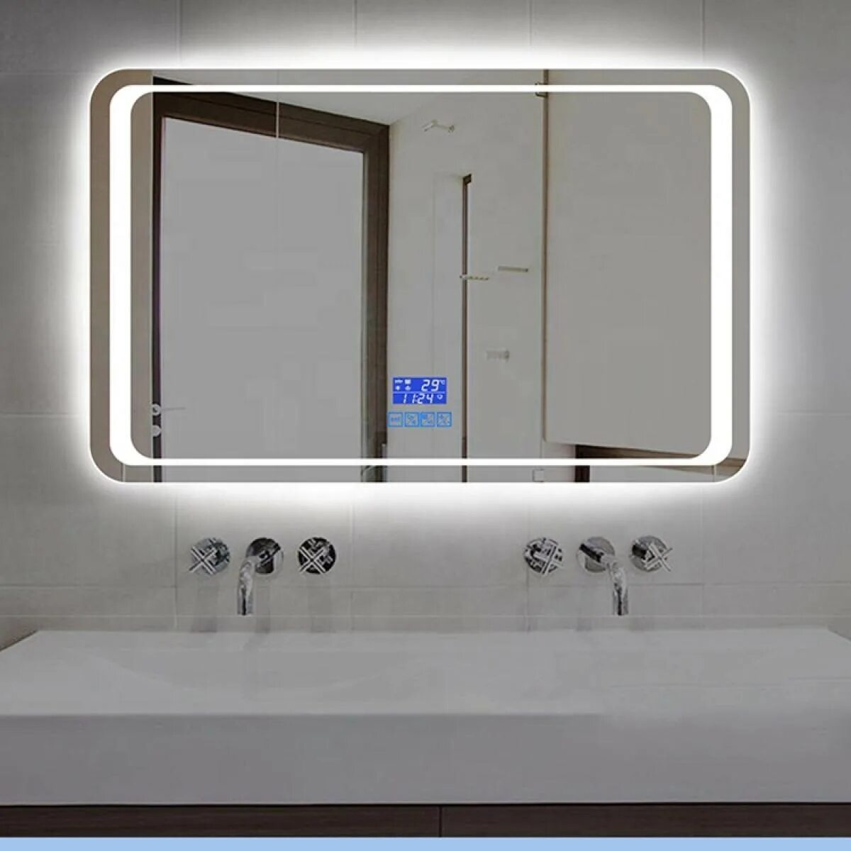 Зеркала для ванной с подсветкой и подогревом. Умное зеркало Xiaomi для ванной. Зеркало с подсветкой и часами. Зеркало с подсветкой в ванную. Зеркало с подсветкой и часами в ванную.