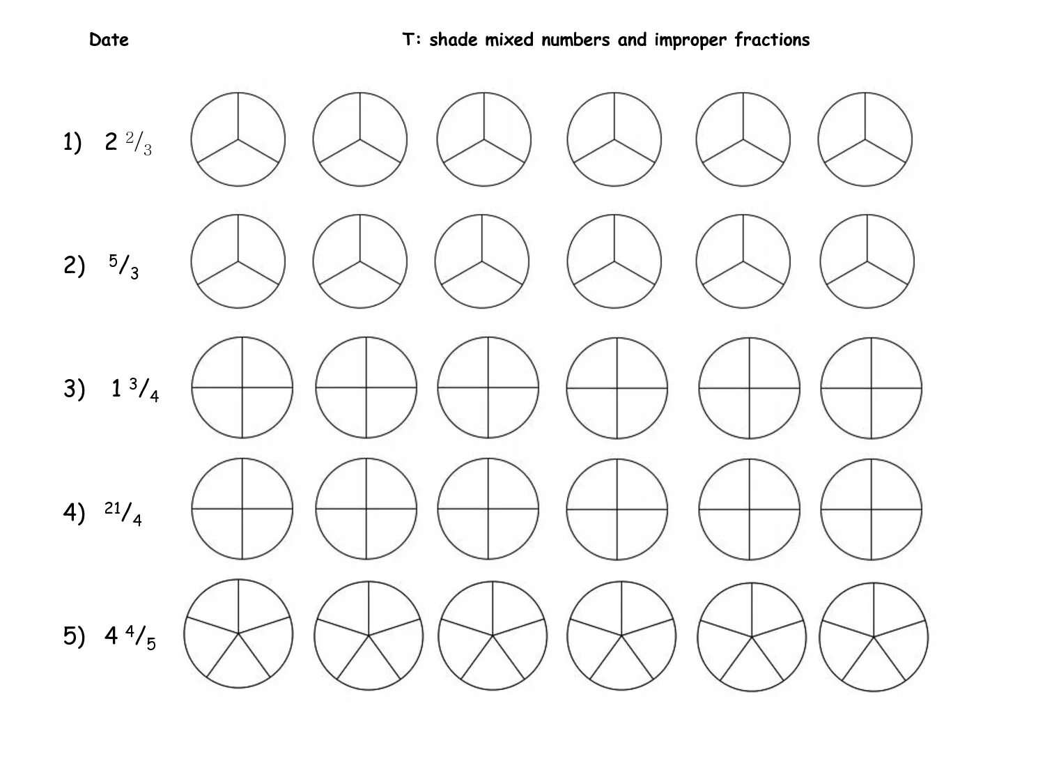 A mix of numbers and symbols. Improper fractions and Mixed numbers. Improper fractions Worksheets. Shade the fraction. Mixed number Worksheet about fractions for Kids.