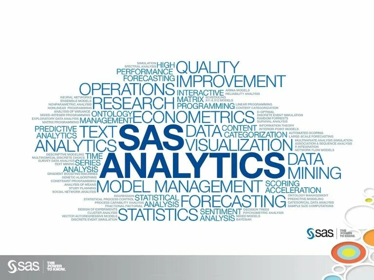 Sas visual analytics. Sas visual data science. using sas for econometrics.