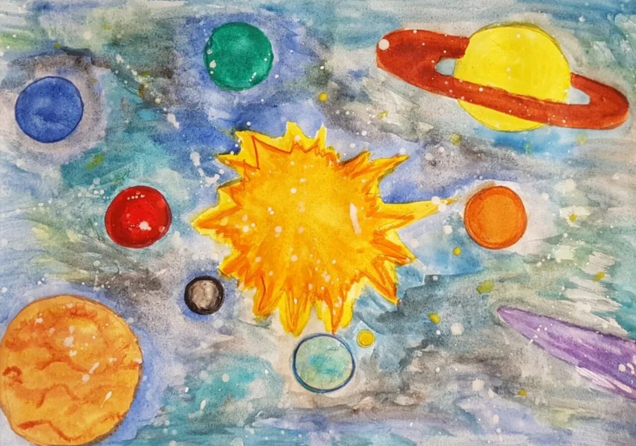 Мир космоса младшая группа. Рисунок на тему космос. Детские рисунки на тему космос. Рисование космос в детском саду. Космос рисование с детьми детский сад.