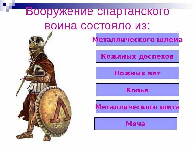 Древняя спарта 8 класс литература краткое содержание. Вооружение спартанского воина. Древняя Спарта. Оружие древней Спарты.