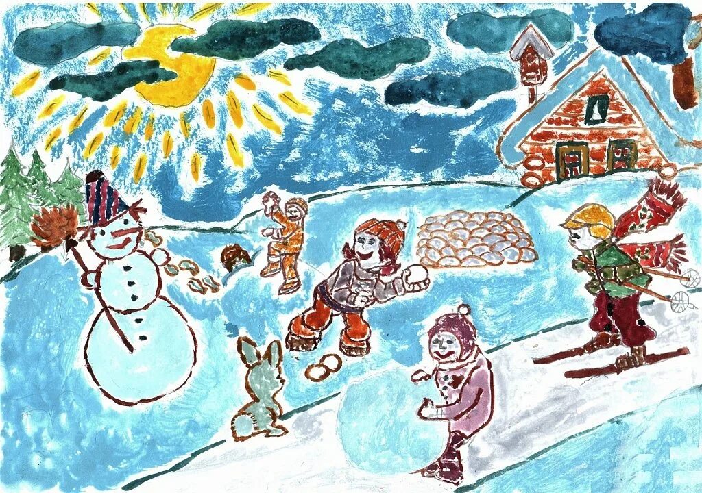Рисование тема зимние игры и забавы. Зимние забавы рисунок. Рисование зимние забавы. Детский рисунок зимние забавы. Рисование зимние развлечения.