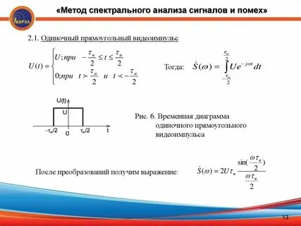 Методы анализа сигнала