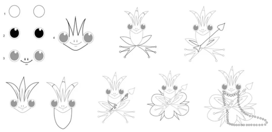 Царевны лягушки поэтапно. Царевна лягушка пошаговое рисование. Нарисовать царевну лягушку пошагово. Царевна лягушка рисунок поэтапно. Поэтапное рисование царевны лягушки в подготовительной группе.