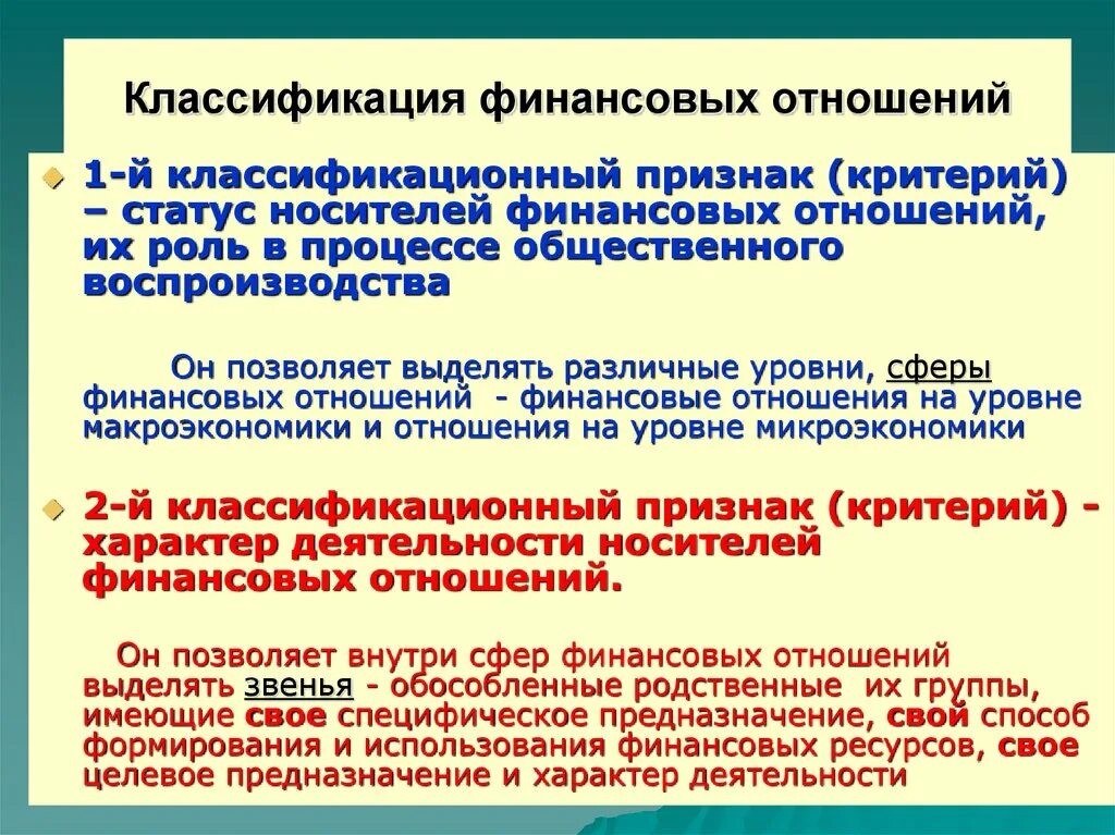 Группы денежных отношений. Классификация финансовых отношений. Критерии классификации финансовых отношений. Направления классификации финансовых отношений. Классификация финансовых отношений предприятия.