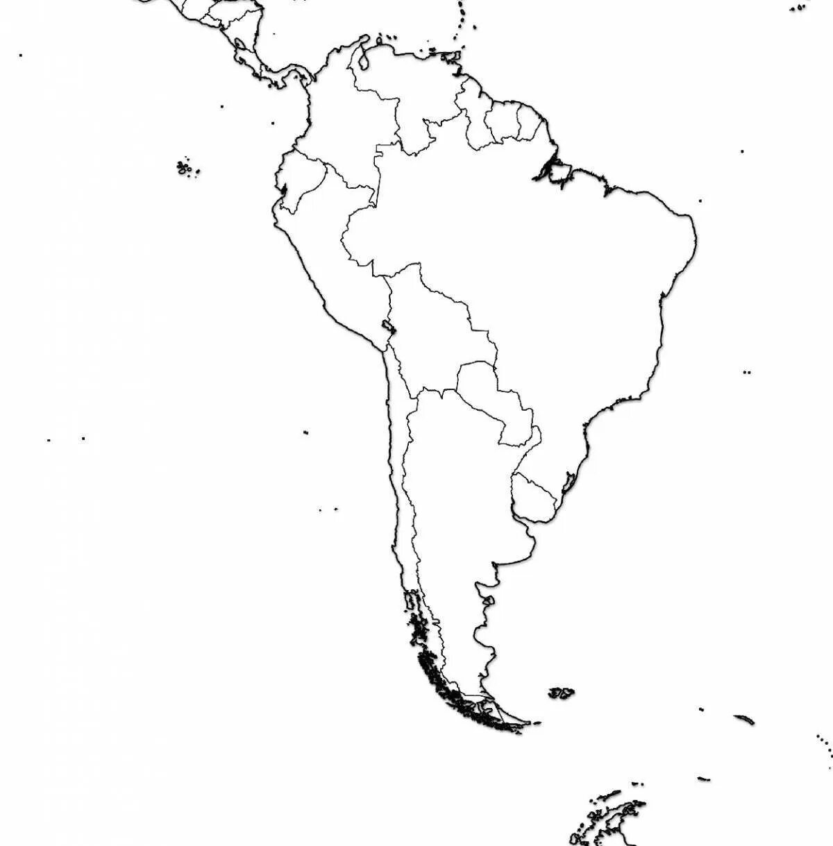 Контурная карта Южной Америки. Политическая контурная карта Южной Америки. Политическая карта Южной Америки контурная карта. Политическая карта Южной Америки пустая.