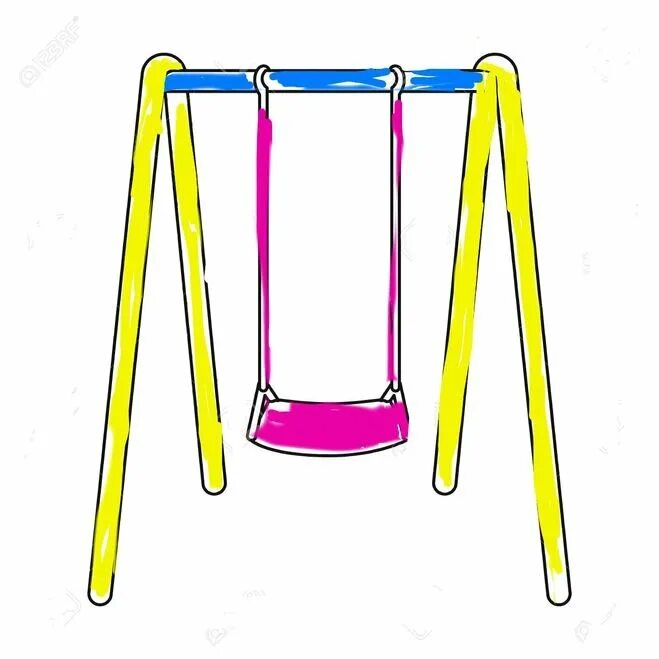Детские качели. Веревочные качели. Качели рисунок. Раскраска детские качели. Качеля рисунок.