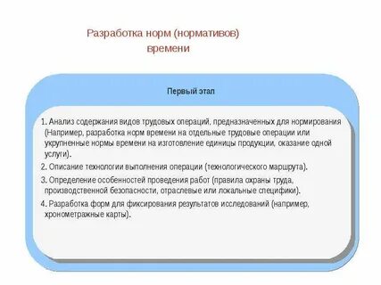 Составление норм времени