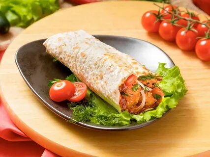 Мясо с овощами в лаваше