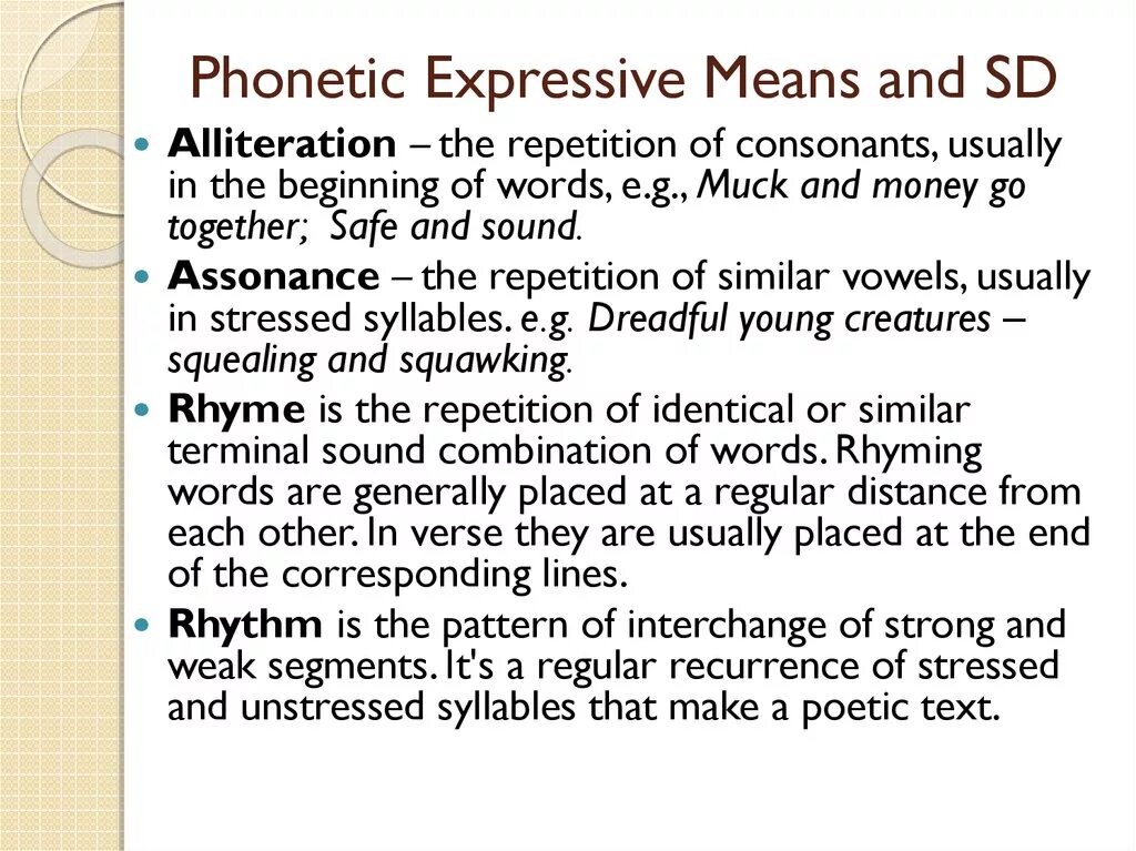 Express meaning. Expressive means and stylistic devices. Graphical stylistic means. Phonetic expressive means. Phonetic stylistic means.