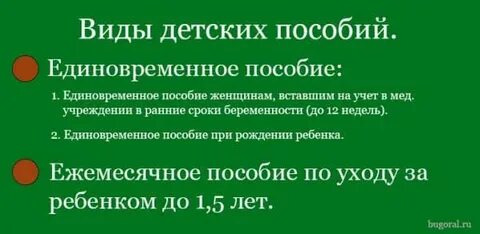 Какие документы нужны для пособия по родам