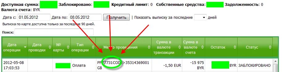 Интернет-банкинг Белинвестбанк. Код авторизации в выписке с банковского счета. Сумма в валюте счета что это. Картсчет пример.