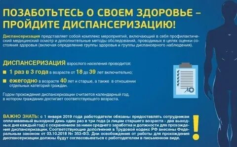 Диспансеризация в поликлинике приказ