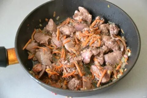 Куриная печень с рисом
