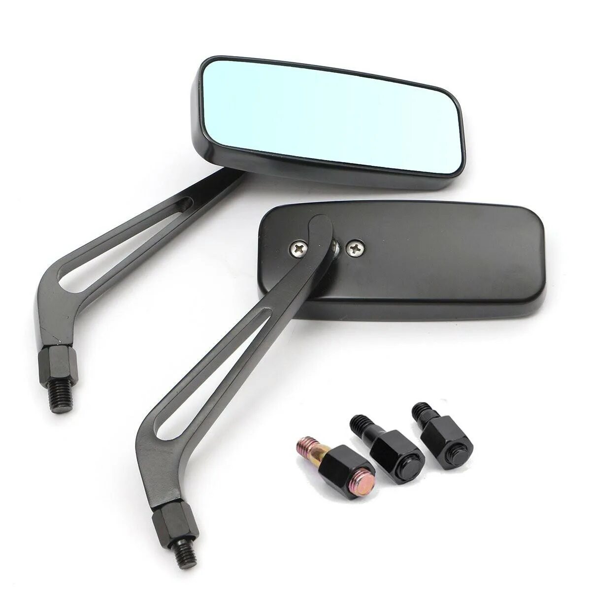 Motorcycle 7/8" (22mm) Bar End Rear view Mirrors Honda Yamaha Kawasaki Gold eBay