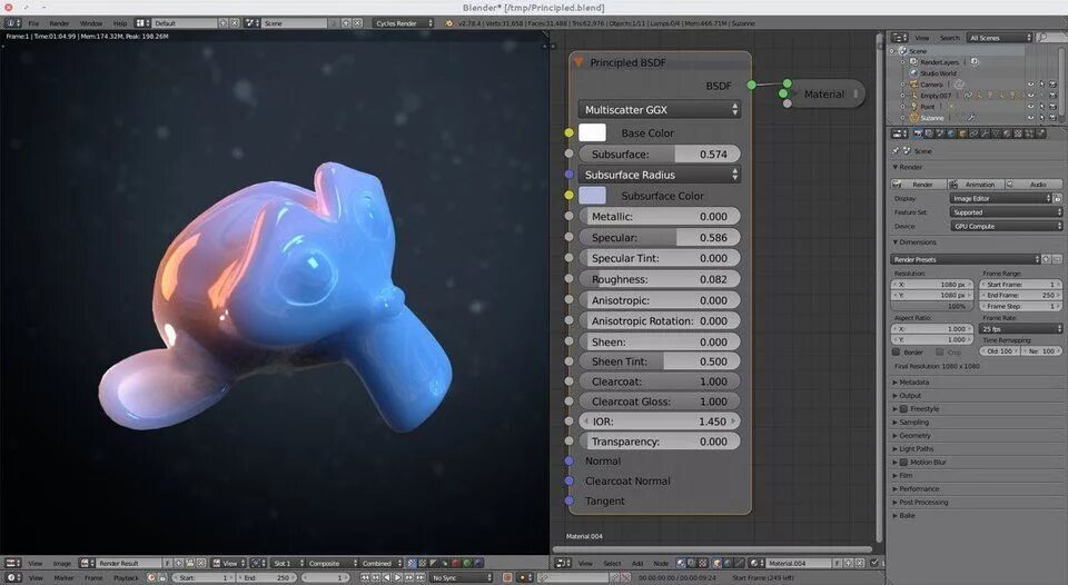 Disney Ubershader now in master! ("Principled BSDF") : blender Blender tutorial,