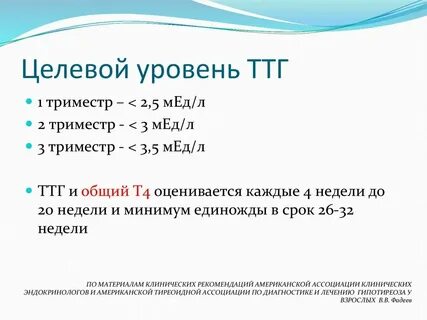 Уровень ттг