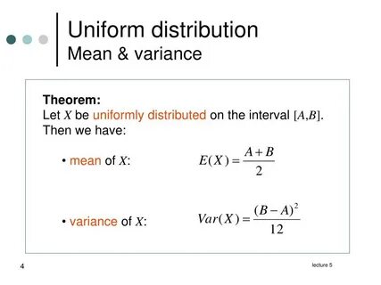 Uniform real distribution