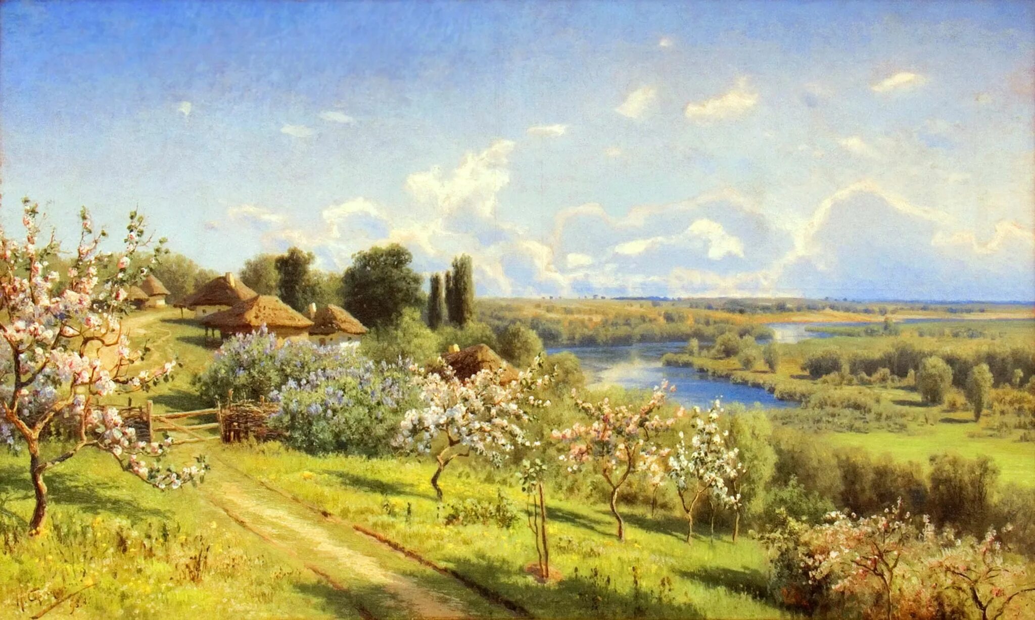 Цветущий сад живопись. Русский май. Петровичев п. Русский май. Русский май.