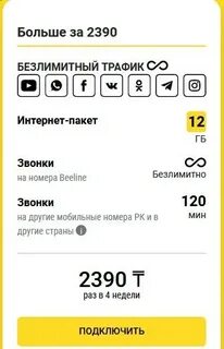 Подключить интернет билайн казахстан