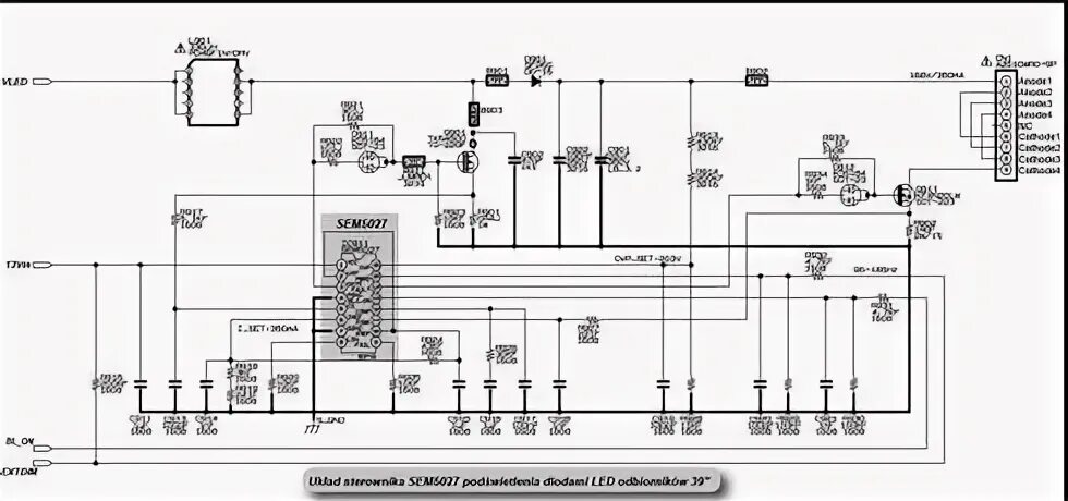 Принципиальная электрическая схема лед часов ts6507l 4 Блок питания для светодиодного прожектора фото