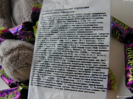 Крокант конфеты калорийность на 1
