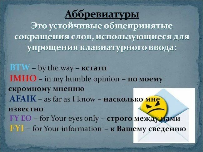 Аббревиатура. Расшифровка аббревиатуры. Интересные аббревиатуры. Современные аббревиатуры. Против перевод на русский