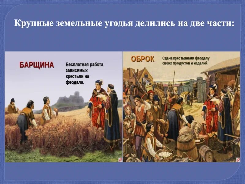 Крестьяне которые вместо уплаты подати. Феодалы и крестьяне. оброк это. феодалы в средние века. барщина и оброк.