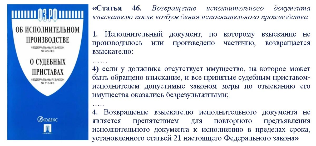 Статья 46 фз об исполнительном