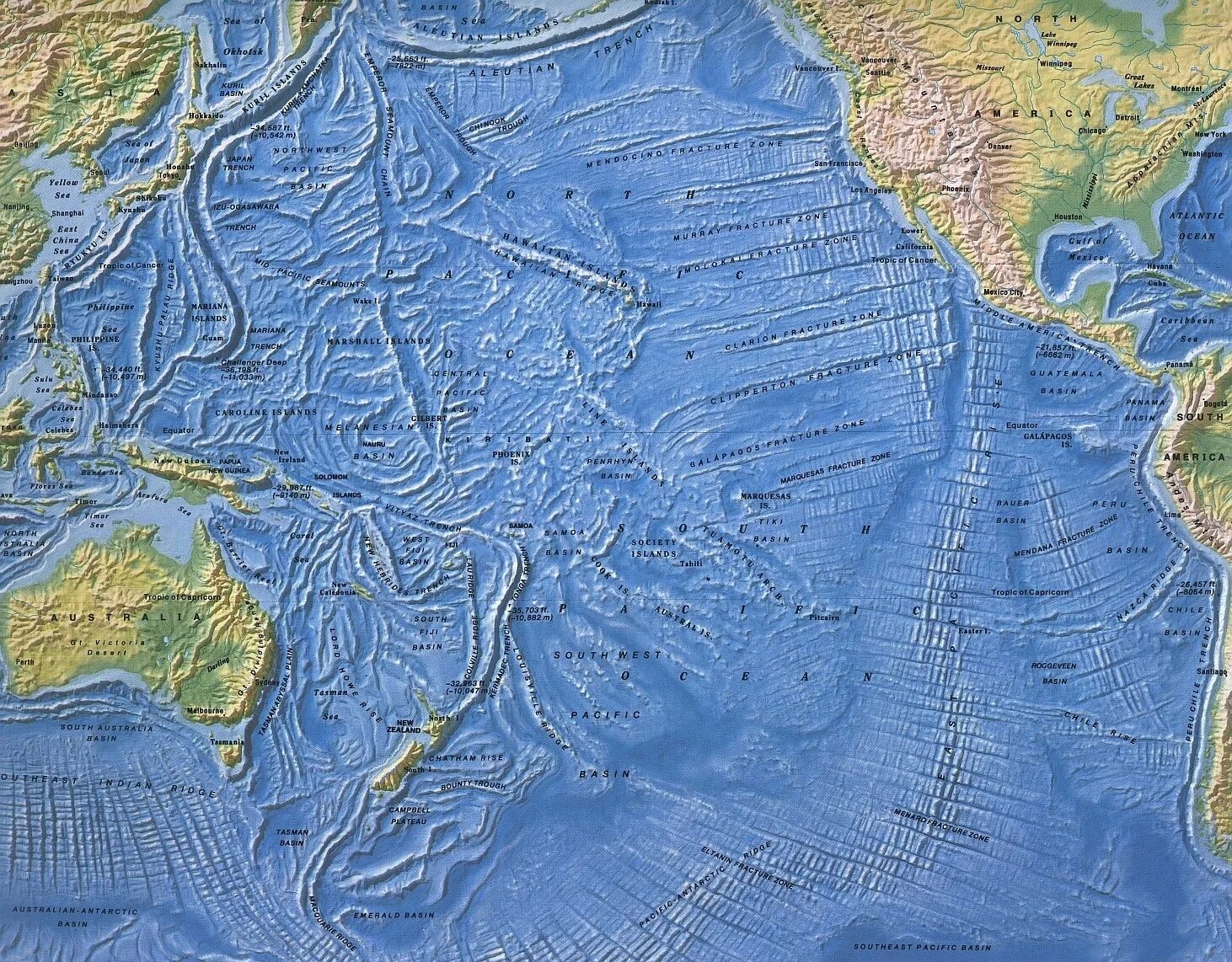 Карта рельефа Тихого океана. Карта рельефа дна Тихого океана. Рельеф дна Тихого океана. Рельеф дна океана Тихого океана карта.