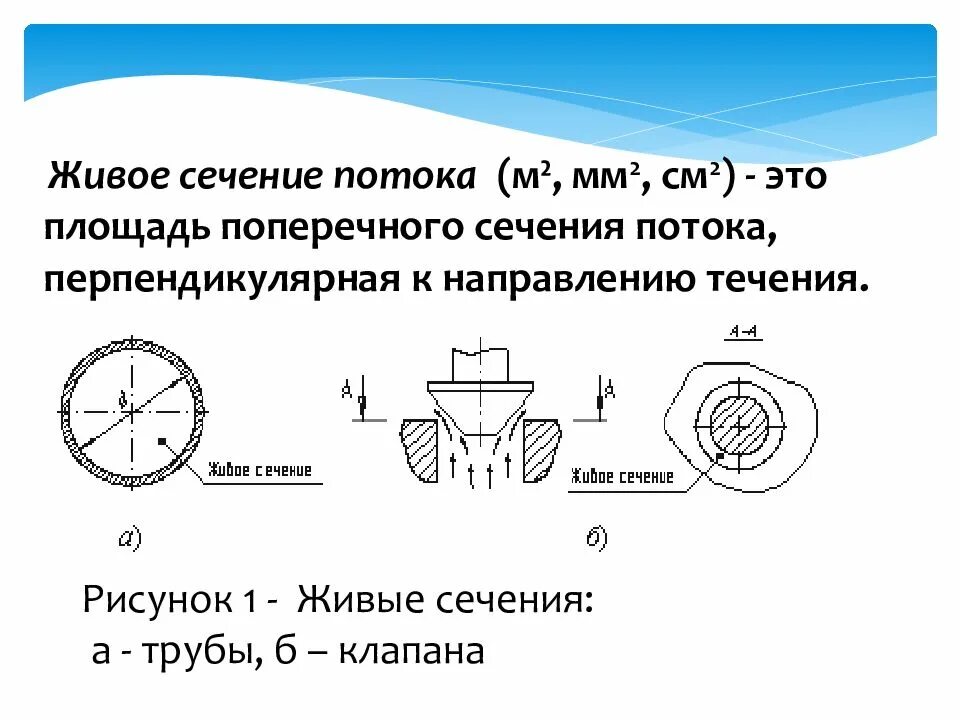 Площадь поперечного сечения потока