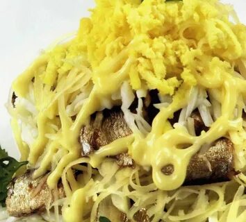 Салат со шпротами и яйцом