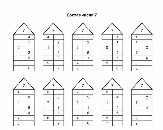 Состав числа до 10 домики тренажер распечатать. Состав числа 9 домики. Числовые домики состав 7. Состав числа 8 домики. Состав числа 8 и 9 домики.