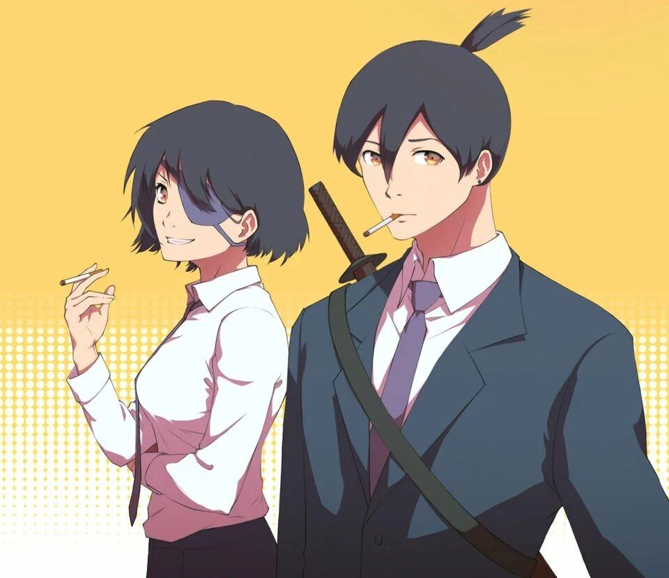 Сестра хотаро орэки. Бензопила аки и химено. Парные аки. Аки хаякава бензопила. Шайнсав мэн.